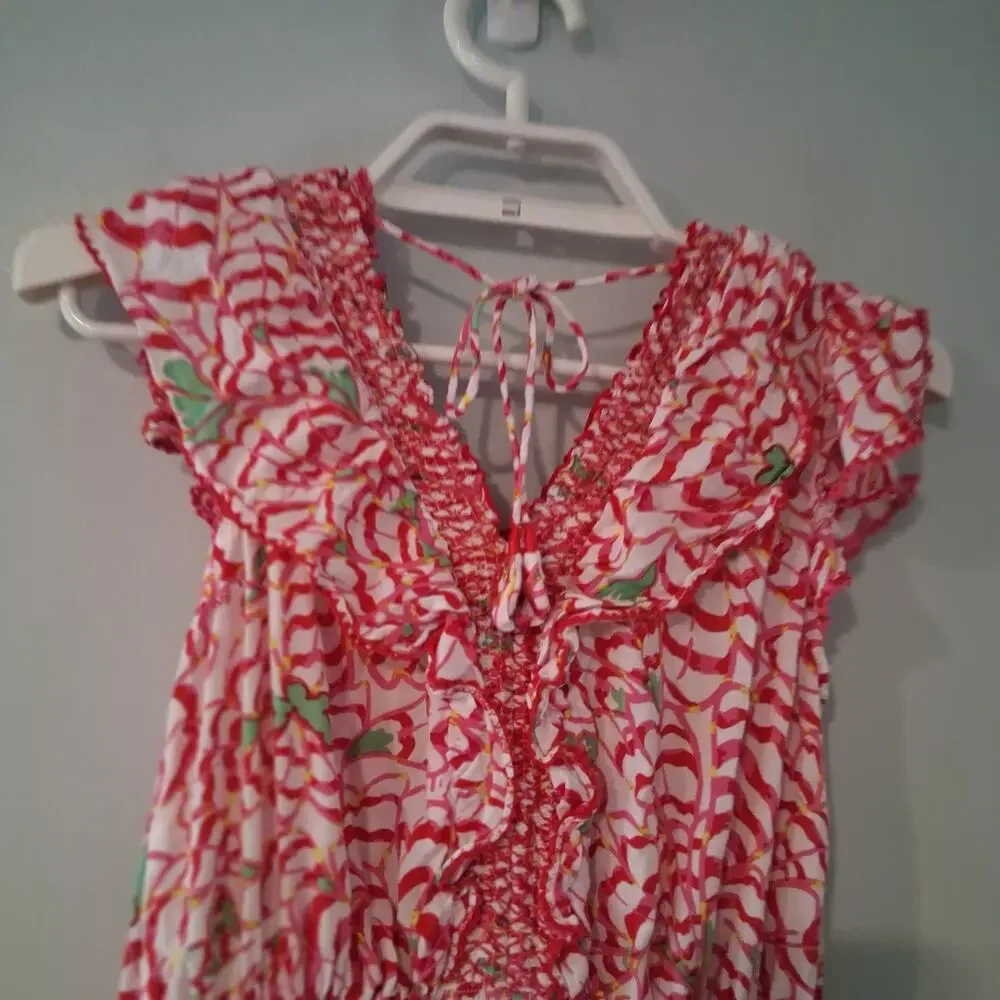 Poupette St Barth Carol mini dress girls 12 ruffles